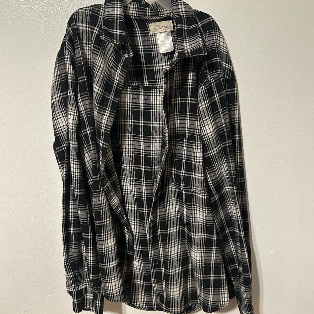 Pendleton Black and White Plaid Flannel